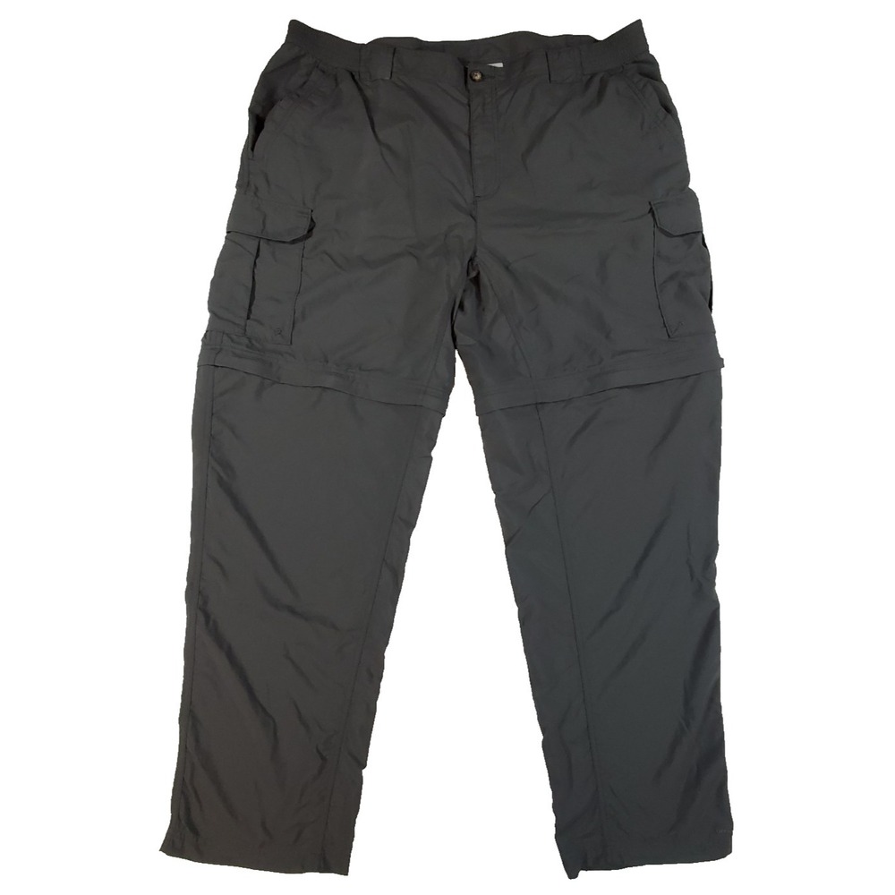 Columbia GRT Men's Convertible Cargo‎ Pants XXL Gray Zip-Off Hiking Outdoor